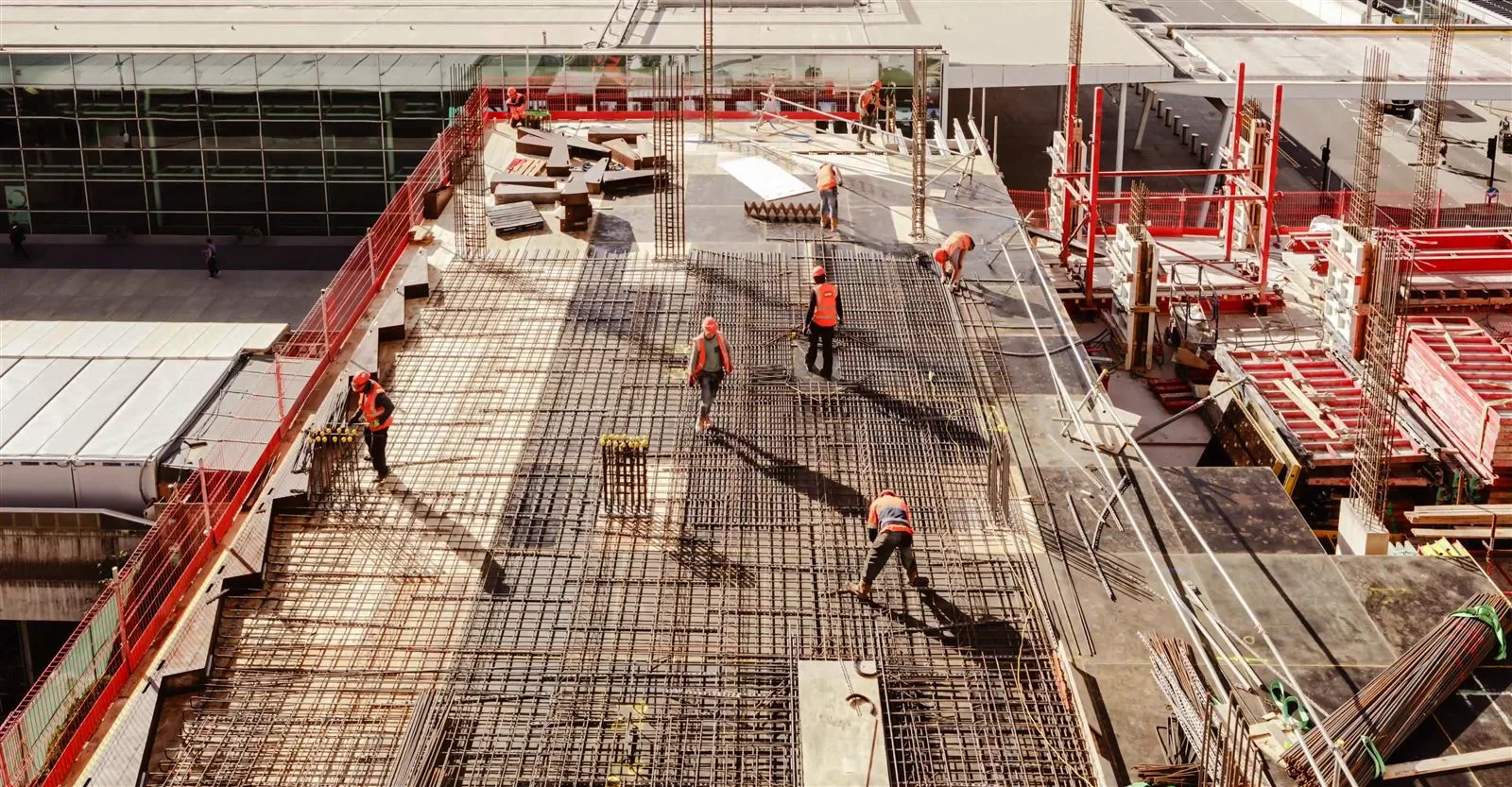 Construction site seen from above