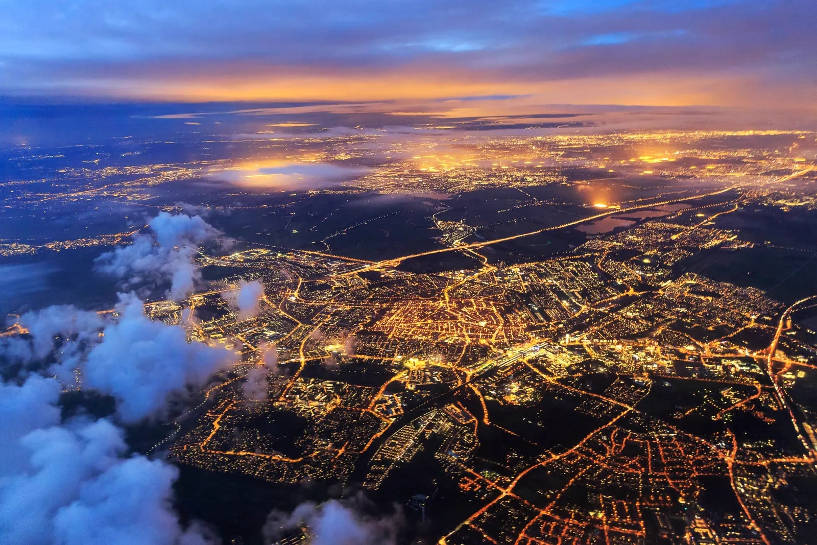 Global cityscape reflecting international financial reporting